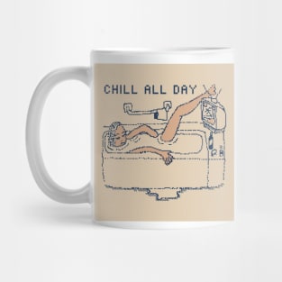 Chill All Day - 1bit Pixelart Mug